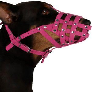 Large Pink Studded Muzzle